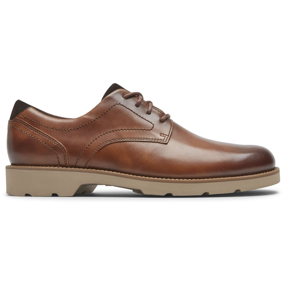 Rockport Mens Oxfords Brown - Bradlee Plain Toe - UK 907-OIBQNG